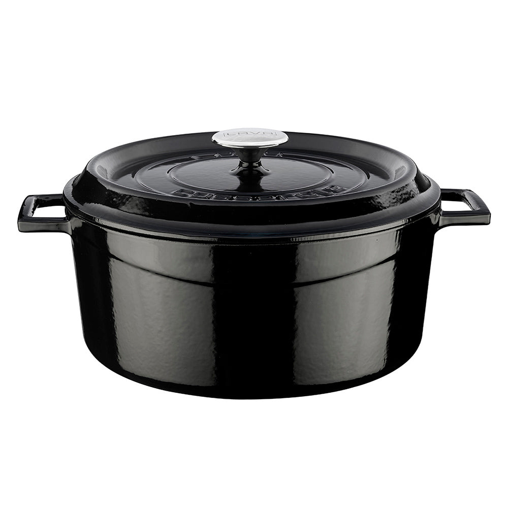 Round Black Dutch Oven dia.11" h:5" 7 qt.