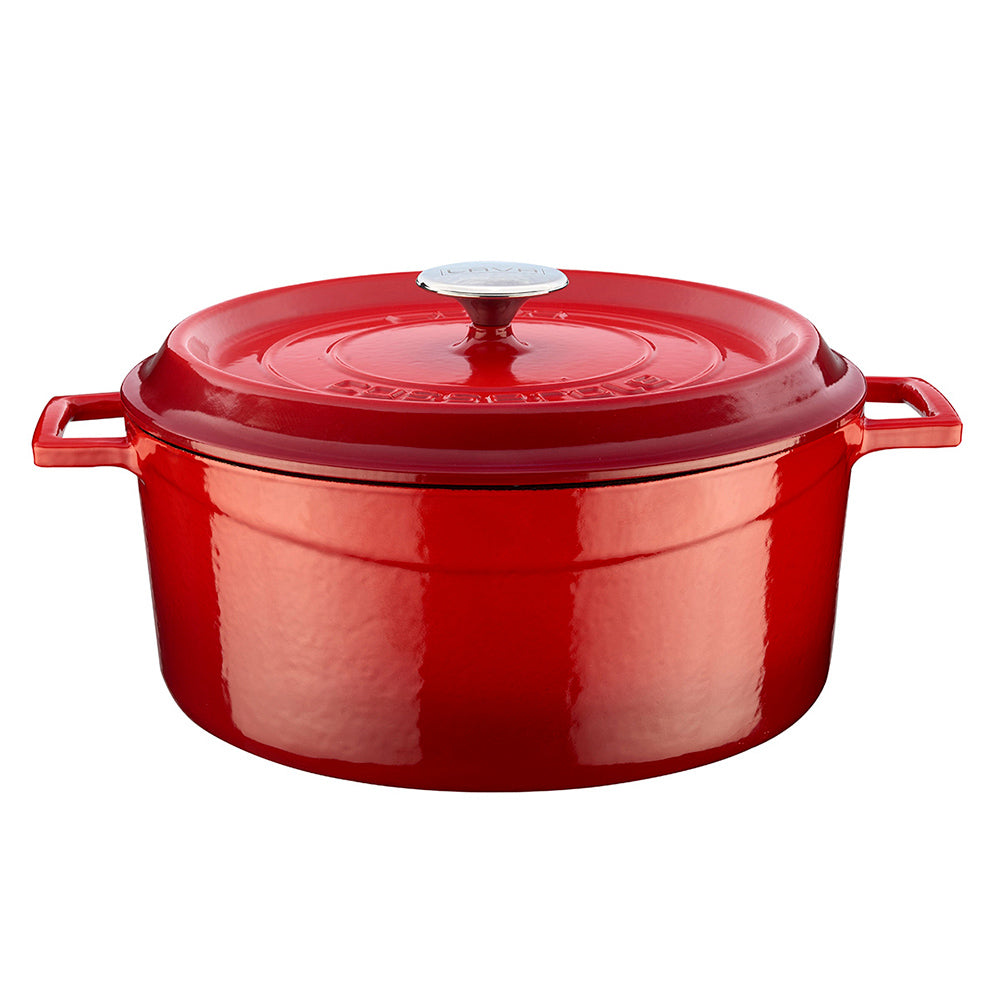 Round Red Dutch Oven dia.11" h:5" 7 qt.