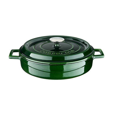 Round Green Dutch Oven dia.11" h:2" 3.75 qt