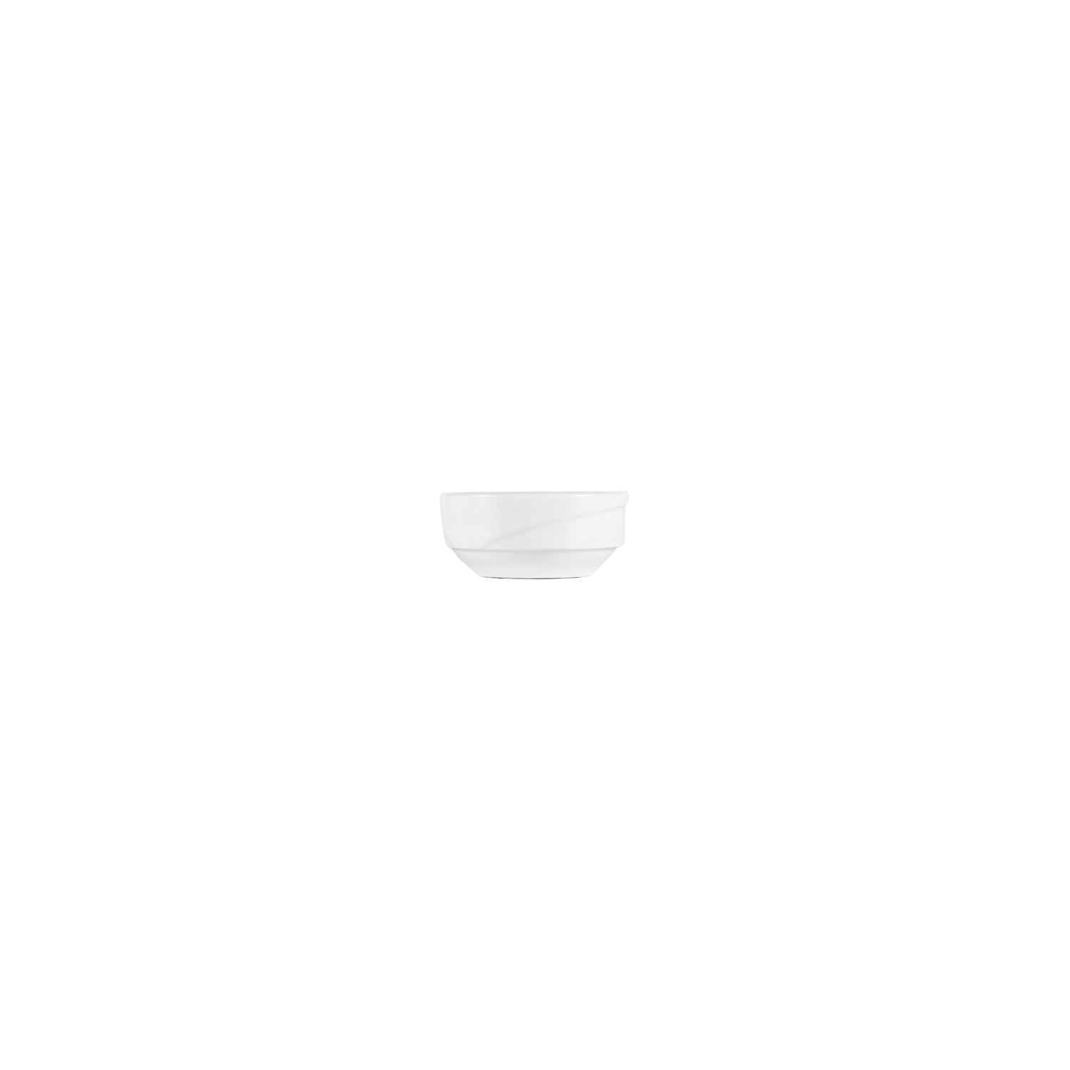 Porcelain X-tanbul dia.3" h:1.25" 3 oz. Round White Porcelain Bowl (Set of 4)