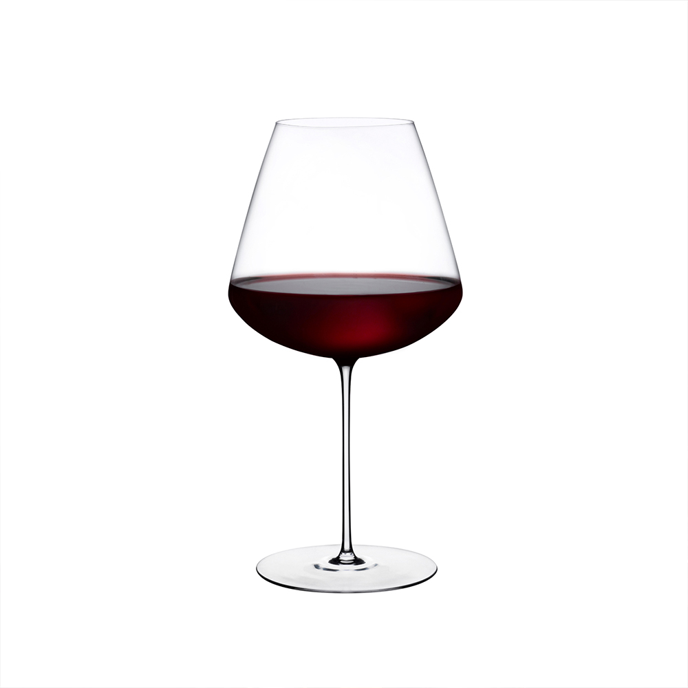 Crystal Wine Glass Stem Zero Trio Red by Nude