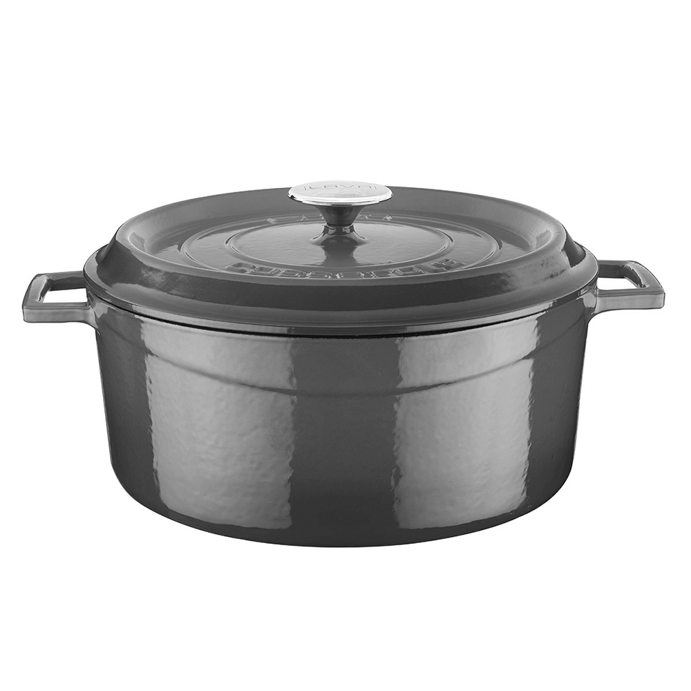 Gray 9.5 Inch 4 Qt. Cast Iron Pot - Turgla Home